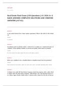 real estate license EXAM A&plus; GRADE ASSURED COMPLETE SOLUTIONS AND VERIFIED ANSWERS