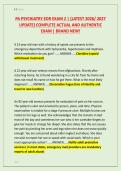 PA PSYCHIATRY EOR EXAM 2 &vert; &lbrace;LATEST 2026&sol; 2027 &NewLine;UPDATE&rcub; COMPLETE ACTUAL AND AUTHENTIC &NewLine;EXAM &vert; BRAND NEW&excl; 