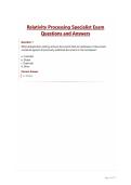Relativity Processing Specialist Exam Questions and Answers&NewLine;