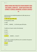 MRSO EXAM AND PRACTICE EXAM NEWEST 2026 &NewLine;TEST BANK&vert; COMPLETE   EXAM QUESTIONS AND &NewLine;CORRECT VERIFIED ANSWERS&sol; ALREADY GRADED &NewLine;A&plus; 