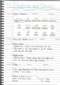 Title&colon; Physics Paper 2 &ndash; Physics Revision Notes &ndash; Complete GCSE Summary Covering Electricity&comma; Static Electricity&comma; and Magnetism & Motor Effect