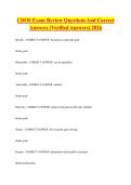 CDOS Exam Questions with 100&percnt; Correct Answers &vert; Latest Version &lpar;2026&rpar; Expert Verified