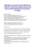 NAB NHA Line of Service Exam PA Official Exam 2026&sol;2027 Actual Exam Complete Questions and Answers Detailed Rationales Pass Guaranteed - A&plus; Graded
