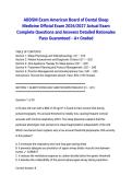 ABDSM Exam American Board of Dental Sleep Medicine Official Exam 2026&sol;2027 Actual Exam Complete Questions and Answers Detailed Rationales Pass Guaranteed - A&plus; Graded