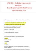 WGU C211 OA Global Economics for Managers Exam Questions and Verified Answers 100 Guarantee Pass