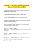 CDOs ACTUAL Exam Questions And Correct Answers &lpar;Verified Answers&rpar; 2026