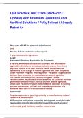 CRA Practice Test Exam &lpar;2026-2027 &NewLine;Update&rpar; with Premium Questions and &NewLine;Verified Solutions &sol; Fully Solved &sol; Already &NewLine;Rated A&plus; 