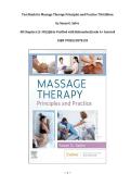 Test Bank for Massage Therapy Principles and Practice 7th Edition&NewLine;by Susan G&period; Salvo&vert; All Chapters &lpar;1-30&rpar; &vert;Q&As Verified with Rationales&vert;Grade A&plus; Assured &vert;ISBN 9780323878159&NewLine;