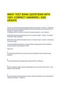 INRAT TEST BANK QUESTIONS WITH 100&percnt; CORRECT ANSWERS &vert; 2026 UPDATE