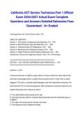 California UST Service Technician Part 1 Official Exam 2026&sol;2027 Actual Exam Complete Questions and Answers Detailed Rationales Pass Guaranteed - A&plus; Graded
