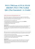 WGU C790 Exam ACTUAL EXAM 2026&sol;2027 &vert; WGU C790 &vert; Verified Q&A &vert; Pass Guaranteed - A&plus; Graded