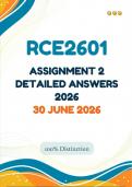 RCE2601 Assignment 2 &vert;&vert;&lpar;Complete Answers and Guidelines&rpar;&vert; Due Date 30 June 2026