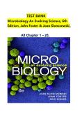 TEST BANK Microbiology An Evolving Science&comma; 6th Edition&comma; John Foster & Joan Slonczewski&comma; All Chapter 1 - 28&vert; Latest 2026&vert;2027