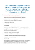 ASA 105 Coastal Navigation Exam V2 ACTUAL EXAM 2026&sol;2027 &vert; ASA 105 Navigation V2 &vert; Verified Q&A &vert; Pass Guaranteed - A&plus; Graded