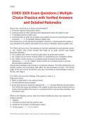 CDEO 2025 Exam Questions Multiple- Choice Practice with Verified Answers and Detailed Rationales&period;