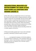 ORGANIZATIONAL&lowbar;BEHAVIOR&lowbar;18TH&lowbar;EDITION&lowbar;ROBBINS&lowbar;TEST&lowbar;BANK&lowbar;ACTUAL&lowbar;EXAM