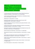 NBDHE COMPREHENSIVE QUESTIONS & ACCURATE COMPLETE SOLUTIONS PASSED 100&percnt; LATEST VERSION