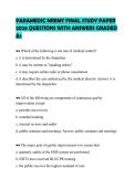 PARAMEDIC&lowbar;NREMT&lowbar;FINAL&lowbar;STUDY&lowbar;PAPER&lowbar;2026&lowbar;QUESTIONS&lowbar;WITH&lowbar;ANSWERS&lowbar;GRADED
