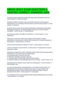 NBDHE MOCK EXAM QUESTIONS & VERIFIED CORRECT ANSWERS 100&percnt;