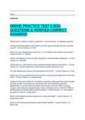 &NewLine;NBDHE PRACTICE TEST 6 2026 QUESTIONS & VERIFIED CORRECT ANSWERS&NewLine;