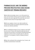 PHARMACOLOGY&lowbar;AND&lowbar;THE&lowbar;NURSING&lowbar;PROCESS&lowbar;PRACTICE&lowbar;PACK&lowbar;2026&lowbar;SOLVED&lowbar;QUESTION