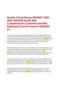 Module 4 Final Review NEWEST 2025-2026 VERSION EXAM With Comprehensive Questions and Well Elaborated Correct Answers GRADED A&plus;&period;