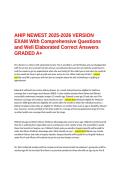 AHIP NEWEST 2025-2026 VERSION EXAM With Comprehensive Questions and Well Elaborated Correct Answers GRADED A&plus;&period;