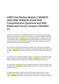 AHIP Final Review Module 2 NEWEST 2025-2026 VERSION EXAM With Comprehensive Questions and Well Elaborated Correct Answers GRADED A&plus; 