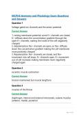 MCPHS Anatomy and Physiology Exam Questions and Answers&NewLine;&NewLine;