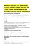 Texas Child Care Administrator Licensing Exam Questions with 100&percnt; Correct Answers &vert; Latest Version &lpar;2026&rpar; Expert Verified