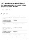 ABSA Study guide Exam &lpar;Recent exam&rpar; Fully solved & updated 2026 Most COMPLETE &lpar;2026&rpar; &lpar;Latest Update 2026&rpar; UPDATE&excl;&excl;&NewLine;&NewLine;
