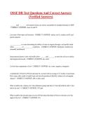 OSSF DR Test Questions And Correct Answers &lpar;Verified Answers&rpar; 2026&sol;2027 