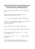 OSSF INSTALLER 2 Exam Questions And Correct Answers &lpar;Verified Answers&rpar; 2026&sol;2027 