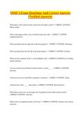 OSSF 2 Exam Questions And Correct Answers &lpar;Verified Answers&rpar; 2026&sol;2027 