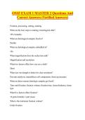 OSSF EXAM 1 MASTER 2 Questions And Correct Answers &lpar;Verified Answers&rpar; 2026&sol;2027 