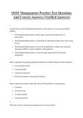 OSSF Management Practice Test Questions And Correct Answers &lpar;Verified Answers&rpar; 2026&sol;2027 