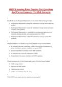 OSSF Licensing Roles Practice Test Questions And Correct Answers &lpar;Verified Answers&rpar; 2026&sol;2027 