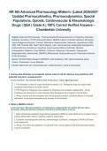 NR565&sol; NR 565 Advanced Pharmacology Midterm Exam &lpar;Latest 2026&sol;2027 Update&rpar; &vert; Complete Exam Questions with Verified Answers and Detailed Rationales &vert; Pharmacokinetics&comma; CYP450&comma; Drug Interactions&comma; Controlled Substances &vert; A&plus; Graded