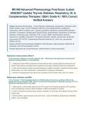 NR565&sol; NR 565 Advanced Pharmacology Final &lpar;Latest 2026&sol;2027 Update&rpar; &vert; Complete Exam Questions with Verified Answers and Detailed Rationales &vert; Thyroid&comma; Diabetes&comma; Respiratory&comma; GI &vert; A&plus; Graded &vert; Chamberlain University&NewLine;&NewLine;