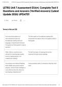 LETRS Unit 7 Assessment EXAM&comma; Complete Test &vert;&vert; Questions and Answers &lpar;Verified Answers&rpar; &lpar;Latest Update 2026&rpar; UPDATE&excl;&excl;&NewLine;&NewLine;