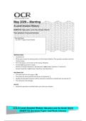 OCR A Level Ancient History Macedon and the Greek World&NewLine;&lpar;H407&sol;13&rpar; Question Paper And Mark Scheme