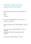ANPH 1002 &ndash; Cardiovascular Exam Questions With Correct Answers&period;