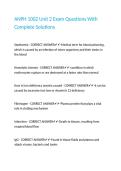 ANPH 1002 Unit 2 Exam Questions With Complete Solutions