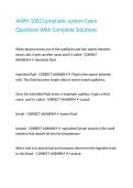 ANPH 1002 Lymphatic system Exam Questions With Complete Solutions&period;