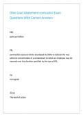 Ohio Lead Abatement contractor Exam Questions With Correct Answers 