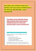 Texas Motor Carrier Authority Practice Exam &NewLine;Questions And Correct Answers &lpar;Verified Answers&rpar; &NewLine;Plus Rationales 2025&vert;2026 Q&A &vert; Instant &NewLine;Download Pdf 