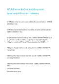 ACI Adhesive Anchor Installers exam questions with correct answers