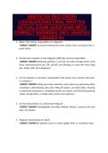 AMERICAN RED CROSS&NewLine;LIFEGUARDING FINAL WRITTEN&NewLine;ACTUAL EXAM QUESTIONS WITH&NewLine;CORRECT ANSWERS 100&percnt; VERIFIED&NewLine;GRADED A&plus;