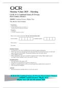 OCR GCSE Combined Science B &lpar;Twenty First Century Science&rpar;&NewLine;J260&sol;08 Combined Science &lpar;Higher Tier&rpar;&NewLine;&lpar;Higher Tier&rpar; QP and MS summer 2025