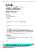 OCR GCSE Combined Science B &lpar;Twenty First Century Science&rpar;&NewLine;J260&sol;06 Chemistry &lpar;Higher Tier&rpar; QP and MS summer 2025